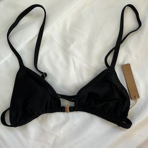 SKIMS Jelly Sheer Triangle Bralette (Onyx)